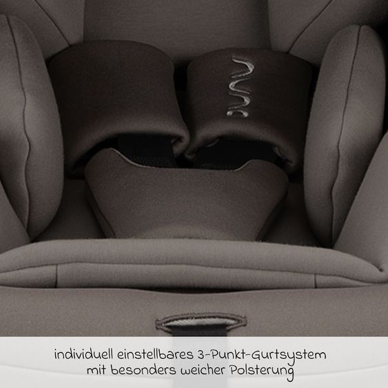 Nuna Infant car seat ARRA next incl. base next from birth up to 13 kg (40 cm - 85 cm) incl. seat reducer, sun canopy, cushion protection, play animal only 3.5 kg - Granite