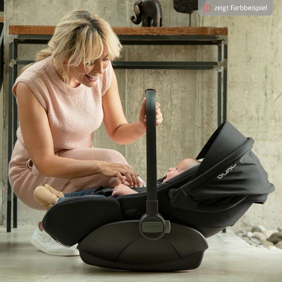 Nuna Infant car seat ARRA next incl. base next from birth up to 13 kg (40 cm - 85 cm) incl. seat reducer, sun canopy, cushion protection, play animal only 3.5 kg - Granite