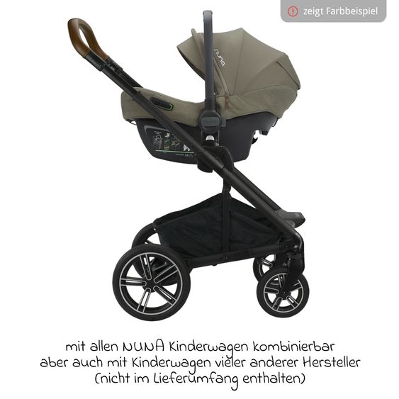 Nuna Seggiolino auto per neonati PIPA next i-Size dalla nascita fino a 13 kg (40 cm - 83 cm) incl. riduttore seduta, tendina parasole con Dream Drape solo 2,8 kg - Chateau