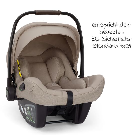 Nuna Seggiolino auto per neonati PIPA next i-Size dalla nascita fino a 13 kg (40 cm - 83 cm) incl. riduttore seduta, tendina parasole con Dream Drape solo 2,8 kg - Chateau
