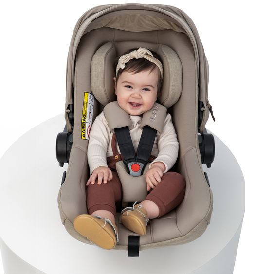 Nuna Seggiolino auto per neonati PIPA next i-Size dalla nascita fino a 13 kg (40 cm - 83 cm) incl. riduttore seduta, tendina parasole con Dream Drape solo 2,8 kg - Chateau