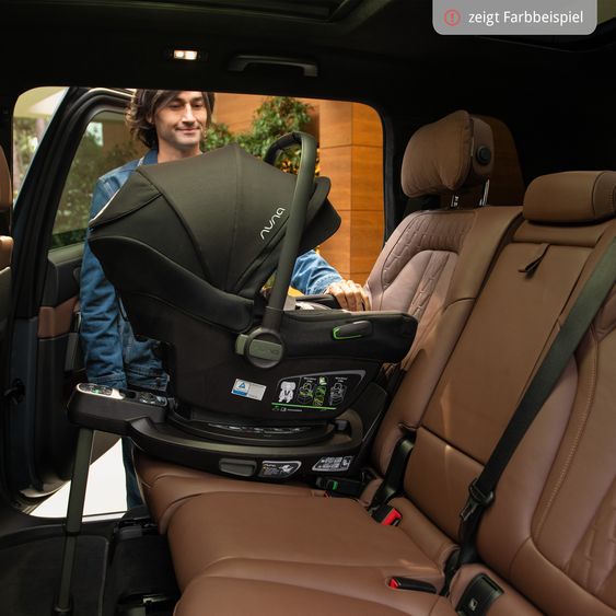 Nuna Seggiolino auto per neonati PIPA next i-Size dalla nascita fino a 13 kg (40 cm - 83 cm) incl. riduttore seduta, tendina parasole con Dream Drape solo 2,8 kg - Castagna