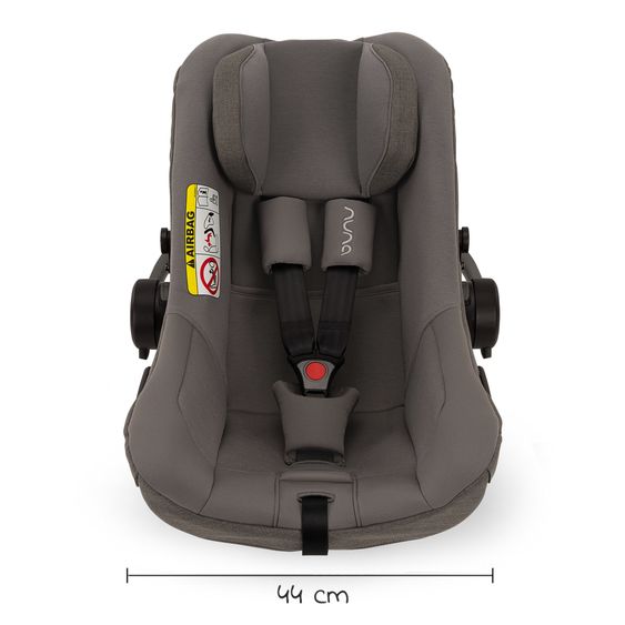 Nuna Infant car seat PIPA next i-Size from birth up to 13 kg (40 cm - 83 cm) incl. seat reducer, sun canopy with Dream Drape only 2.8 kg - Granite