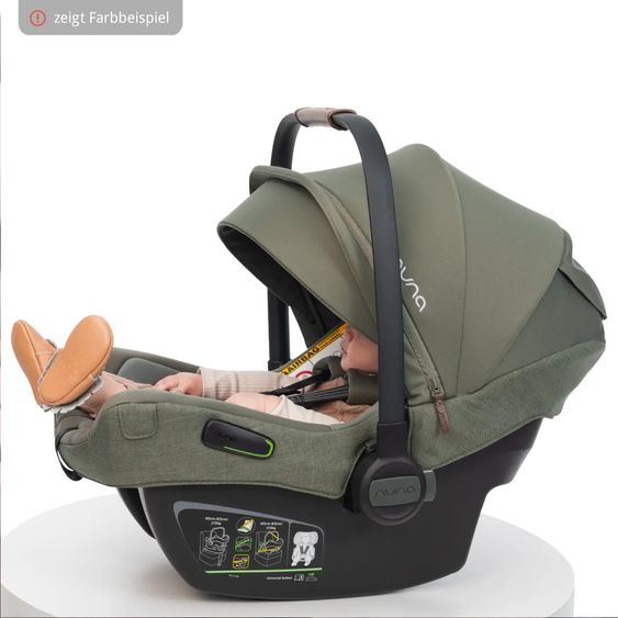 Nuna Seggiolino auto per neonati PIPA next i-Size dalla nascita fino a 13 kg (40 cm - 83 cm) incluso riduttore di seduta, capottina con Dream Drape solo 2,8 kg - Granito