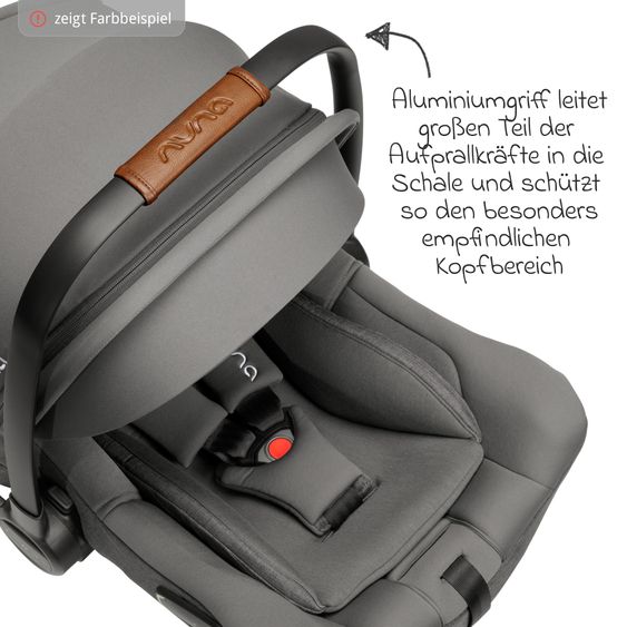 Nuna Babyschale PIPA next i-Size ab Geburt bis 13 kg (40 cm - 83 cm) inkl. Sitzverkleinerer & Sonnenverdeck nur 2,8 kg - Hazelwood