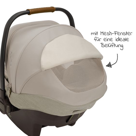 Nuna Babyschale PIPA next i-Size ab Geburt bis 13 kg (40 cm - 83 cm) inkl. Sitzverkleinerer & Sonnenverdeck nur 2,8 kg - Hazelwood