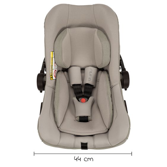 Nuna Babyschale PIPA next i-Size ab Geburt bis 13 kg (40 cm - 83 cm) inkl. Sitzverkleinerer & Sonnenverdeck nur 2,8 kg - Hazelwood