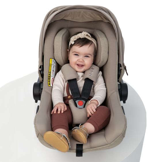 Nuna Babyschale PIPA next i-Size ab Geburt bis 13 kg (40 cm - 83 cm) inkl. Sitzverkleinerer & Sonnenverdeck nur 2,8 kg - Hazelwood