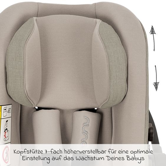 Nuna Babyschale PIPA next i-Size ab Geburt bis 13 kg (40 cm - 83 cm) inkl. Sitzverkleinerer & Sonnenverdeck nur 2,8 kg - Hazelwood