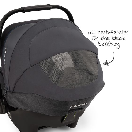 Nuna Babyschale PIPA next i-Size ab Geburt bis 13 kg (40 cm - 83 cm) inkl. Sitzverkleinerer & Sonnenverdeck nur 2,8 kg - Ocean