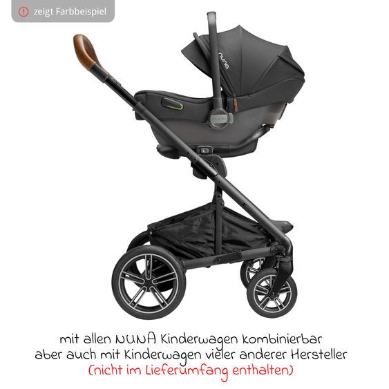 Nuna Babyschale PIPA next i-Size ab Geburt bis 13 kg (40 cm - 83 cm) inkl. Sitzverkleinerer & Sonnenverdeck nur 2,8 kg - Ocean