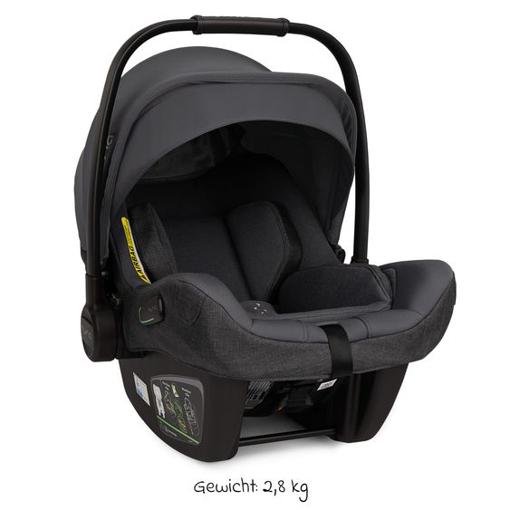 Nuna Babyschale PIPA next i-Size ab Geburt bis 13 kg (40 cm - 83 cm) inkl. Sitzverkleinerer & Sonnenverdeck nur 2,8 kg - Ocean