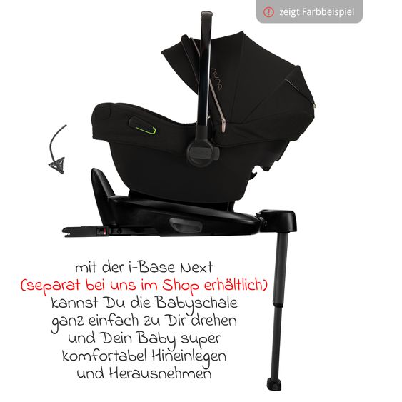 Nuna Babyschale PIPA next i-Size ab Geburt bis 13 kg (40 cm - 83 cm) inkl. Sitzverkleinerer & Sonnenverdeck nur 2,8 kg - Ocean