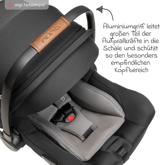 Nuna Babyschale PIPA next i-Size ab Geburt bis 13 kg (40 cm - 83 cm) inkl. Sitzverkleinerer & Sonnenverdeck nur 2,8 kg - Pine