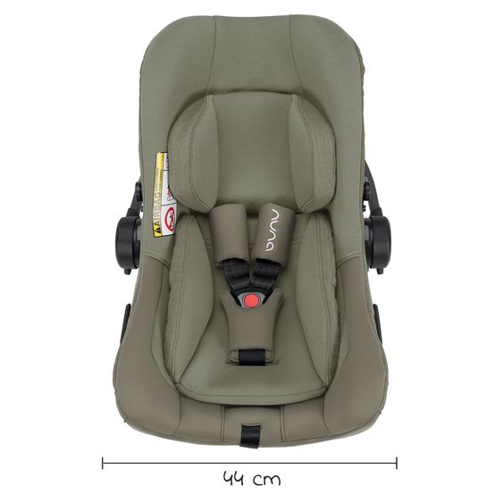 Nuna Seggiolino auto per neonati PIPA next i-Size dalla nascita a 13 kg (40 cm - 83 cm) con riduttore di seduta e capottina solo 2,8 kg - Pino