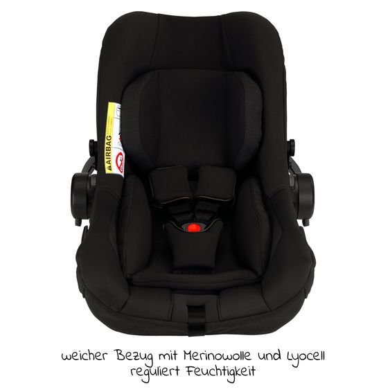 Nuna Babyschale PIPA next i-Size ab Geburt bis 13 kg (40 cm - 83 cm) inkl. Sitzverkleinerer & Sonnenverdeck nur 2,8 kg - Riveted