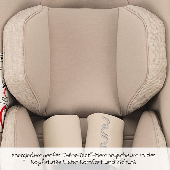 Nuna Babyschale PIPA next i-Size inkl. Base next ab Geburt bis 13 kg (40 cm - 83 cm) inkl. Sitzverkleinerer, Sonnenverdeck mit Dream Drape, Polsterschutz nur 2,8 kg - Biscotti