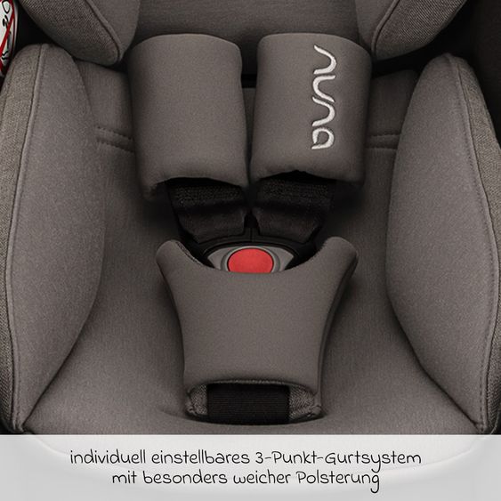 Nuna Babyschale PIPA next i-Size inkl. Base next ab Geburt bis 13 kg (40 cm - 83 cm) inkl. Sitzverkleinerer, Sonnenverdeck mit Dream Drape, Polsterschutz nur 2,8 kg - Caviar