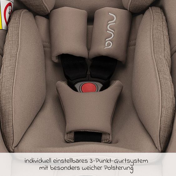 Nuna Babyschale PIPA next i-Size inkl. Base next ab Geburt bis 13 kg (40 cm - 83 cm) inkl. Sitzverkleinerer, Sonnenverdeck mit Dream Drape, Polsterschutz nur 2,8 kg - Cedar