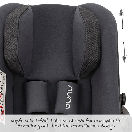 Nuna Babyschale PIPA next i-Size inkl. Base next ab Geburt bis 13 kg (40 cm - 83 cm) inkl. Sitzverkleinerer, Sonnenverdeck mit Dream Drape, Polsterschutz nur 2,8 kg - Ocean