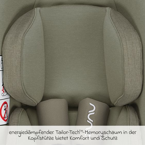 Nuna Babyschale PIPA next i-Size inkl. Base next ab Geburt bis 13 kg (40 cm - 83 cm) inkl. Sitzverkleinerer, Sonnenverdeck mit Dream Drape, Polsterschutz nur 2,8 kg - Pine