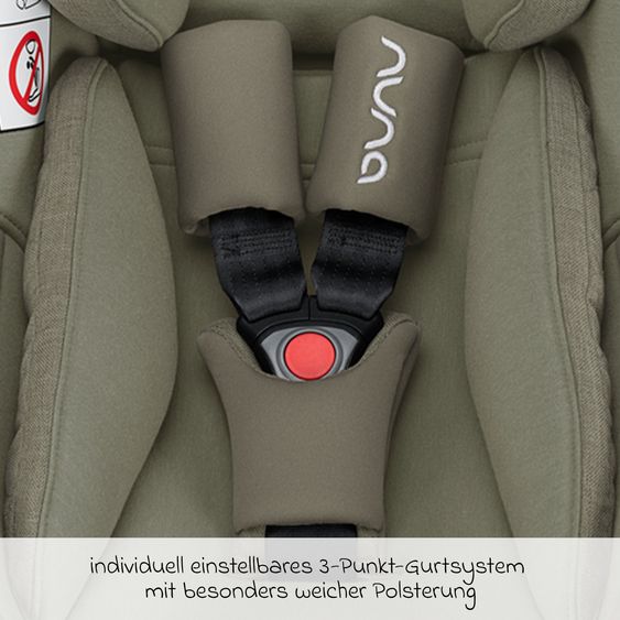Nuna Babyschale PIPA next i-Size inkl. Base next ab Geburt bis 13 kg (40 cm - 83 cm) inkl. Sitzverkleinerer, Sonnenverdeck mit Dream Drape, Polsterschutz nur 2,8 kg - Pine