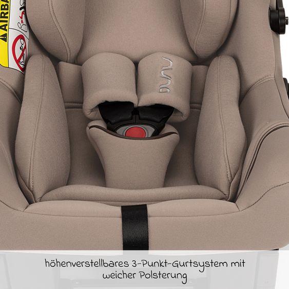 Nuna Babyschale PIPA urbn R 129 ab Geburt bis 13 kg (40 cm - 75 cm) mit Isofix inkl. Sitzverkleinerer & Sonnenverdeck nur 3,3 kg - Cedar