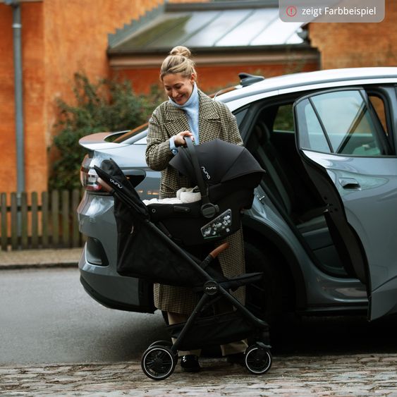 Nuna Babyschale PIPA urbn R 129 ab Geburt bis 13 kg (40 cm - 75 cm) mit Isofix inkl. Sitzverkleinerer & Sonnenverdeck nur 3,3 kg - Cedar