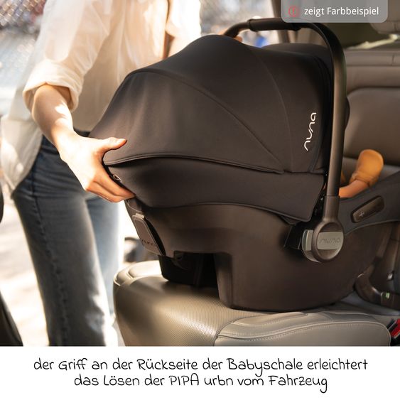 Nuna Babyschale PIPA urbn R 129 ab Geburt bis 13 kg (40 cm - 75 cm) mit Isofix inkl. Sitzverkleinerer & Sonnenverdeck nur 3,3 kg - Cedar