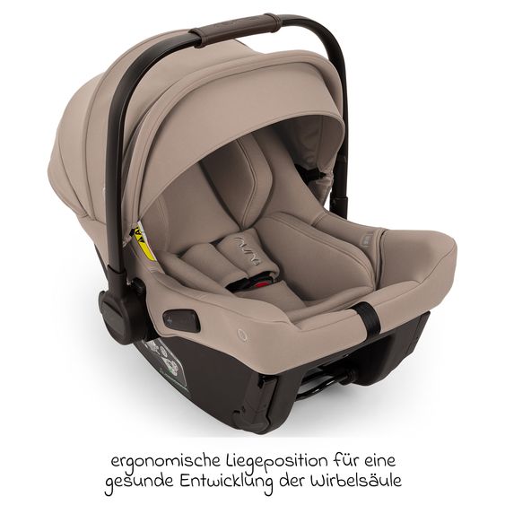 Nuna Babyschale PIPA urbn R 129 ab Geburt bis 13 kg (40 cm - 75 cm) mit Isofix inkl. Sitzverkleinerer & Sonnenverdeck nur 3,3 kg - Cedar