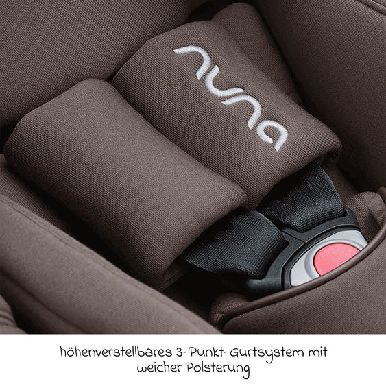 Nuna Babyschale PIPA urbn R 129 ab Geburt bis 13 kg (40 cm - 75 cm) mit Isofix inkl. Sitzverkleinerer & Sonnenverdeck nur 3,3 kg - Chestnut