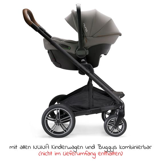 Nuna Babyschale PIPA urbn R129 ab Geburt bis 13 kg (40 cm - 75 cm) inkl. Sitzverkleinerer & Sonnenverdeck nur 3,3 kg mit Isofix - Granite