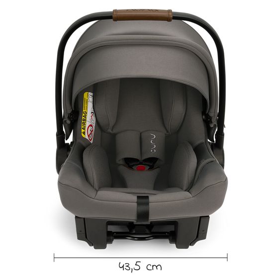 Nuna Babyschale PIPA urbn R129 ab Geburt bis 13 kg (40 cm - 75 cm) inkl. Sitzverkleinerer & Sonnenverdeck nur 3,3 kg mit Isofix - Granite