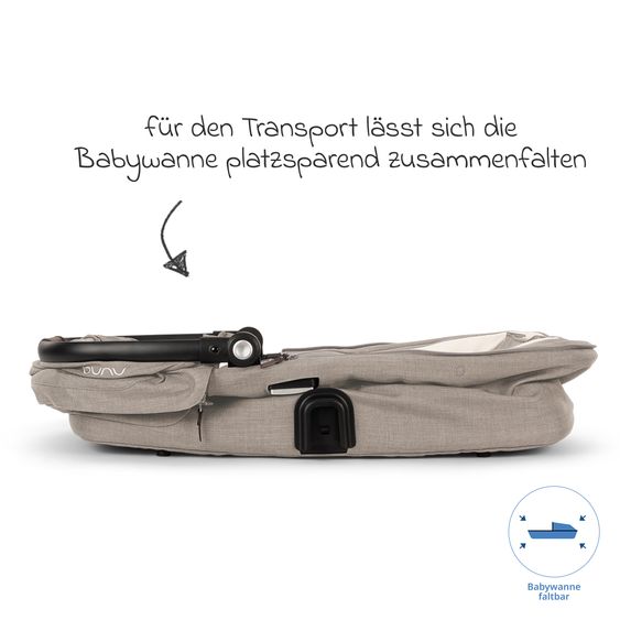 Nuna Navicella per neonati DEMI next pieghevole dalla nascita fino a 9 mesi con protezione visiva, finestra di ventilazione incl. materasso e copertura antipioggia - Chateau