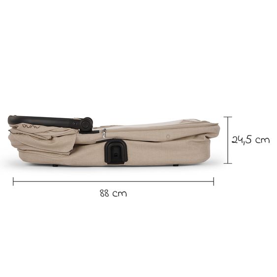 Nuna Navicella per neonati DEMI next pieghevole dalla nascita fino a 9 mesi con protezione visiva, finestra di ventilazione incl. materasso e copertura antipioggia - Cosmopolitan