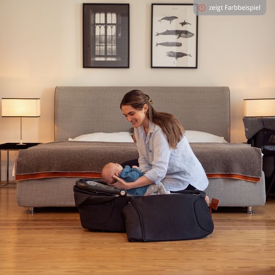 Nuna Navicella per neonati DEMI next pieghevole dalla nascita fino a 9 mesi con protezione visiva, finestra di ventilazione incl. materasso e copertura antipioggia - Cosmopolitan