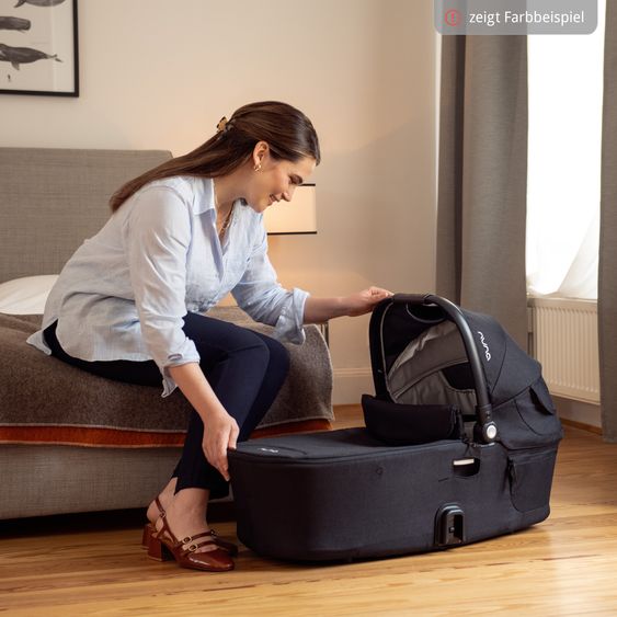 Nuna Navicella per neonati DEMI next pieghevole dalla nascita fino a 9 mesi con protezione visiva, finestra di ventilazione incl. materasso e copertura antipioggia - Pistacchio