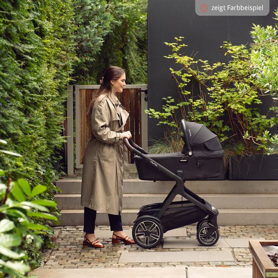 Nuna Navicella per neonati DEMI next pieghevole dalla nascita fino a 9 mesi con protezione visiva, finestra di ventilazione incl. materasso e copertura antipioggia - Pistacchio