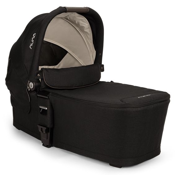 Nuna Carrycot MIXX next from Birth up to 9 Months with Privacy Screen, Ventilation Window incl. Mattress & Rain Cover - Caviar