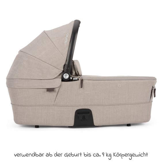 Nuna Babywanne MIXX next ab Geburt bis 9 Monate mit Sichtschutz, Belüftungsfenster inkl. Matratze & Regenschutz - Chateau