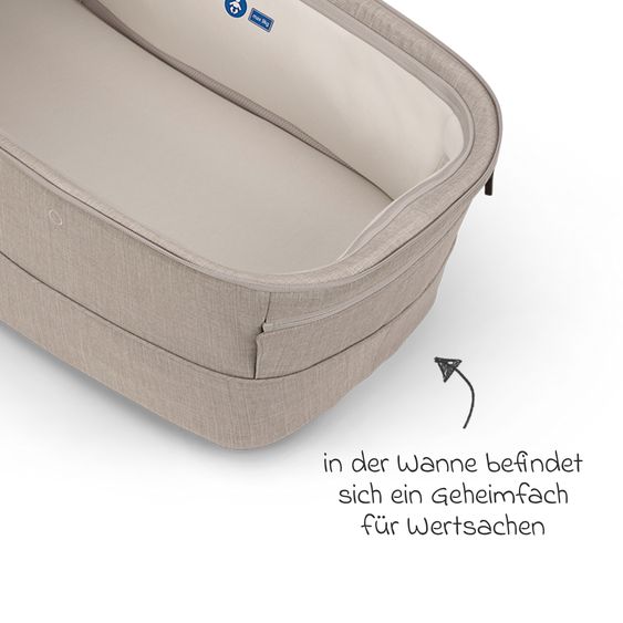 Nuna Babywanne MIXX next ab Geburt bis 9 Monate mit Sichtschutz, Belüftungsfenster inkl. Matratze & Regenschutz - Chateau