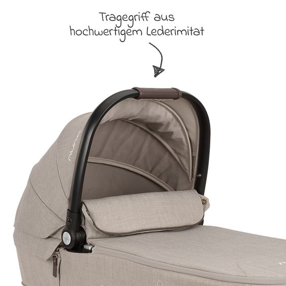 Nuna Babywanne MIXX next ab Geburt bis 9 Monate mit Sichtschutz, Belüftungsfenster inkl. Matratze & Regenschutz - Chateau