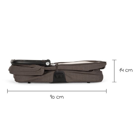 Nuna Babywanne MIXX next ab Geburt bis 9 Monate mit Sichtschutz, Belüftungsfenster inkl. Matratze & Regenschutz - Chestnut