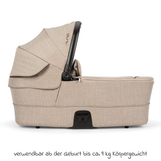 Nuna Babywanne MIXX next ab Geburt bis 9 Monate mit Sichtschutz, Belüftungsfenster inkl. Matratze & Regenschutz - Cosmopolitan