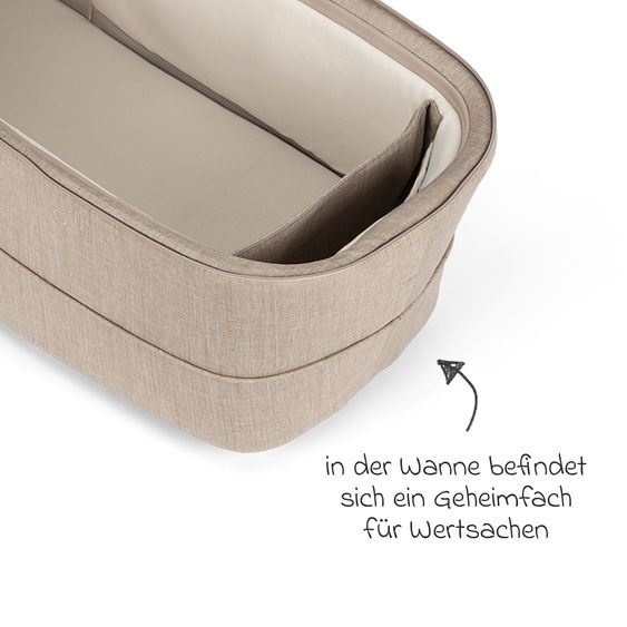 Nuna Babywanne MIXX next ab Geburt bis 9 Monate mit Sichtschutz, Belüftungsfenster inkl. Matratze & Regenschutz - Cosmopolitan