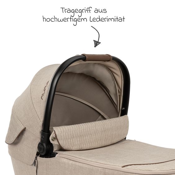 Nuna Babywanne MIXX next ab Geburt bis 9 Monate mit Sichtschutz, Belüftungsfenster inkl. Matratze & Regenschutz - Cosmopolitan