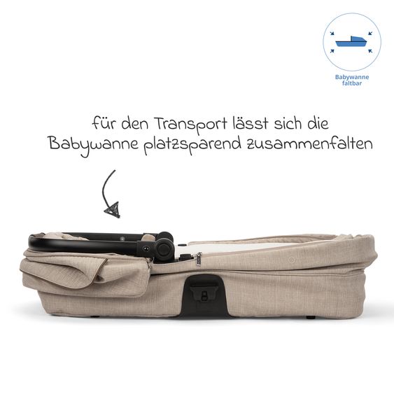 Nuna Babywanne MIXX next ab Geburt bis 9 Monate mit Sichtschutz, Belüftungsfenster inkl. Matratze & Regenschutz - Cosmopolitan