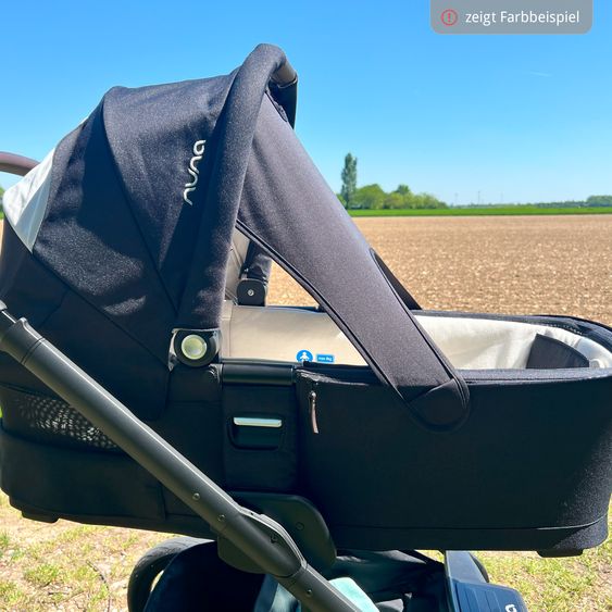 Nuna Babywanne MIXX next ab Geburt bis 9 Monate mit Sichtschutz, Belüftungsfenster inkl. Matratze & Regenschutz - Pine