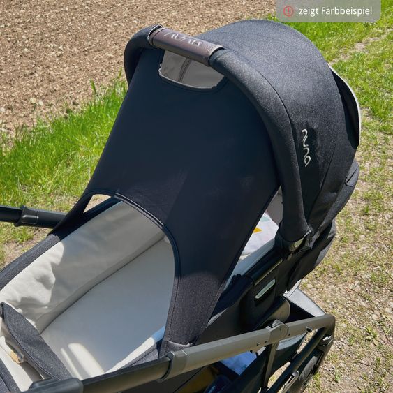 Nuna Babywanne MIXX next ab Geburt bis 9 Monate mit Sichtschutz, Belüftungsfenster inkl. Matratze & Regenschutz - Pine