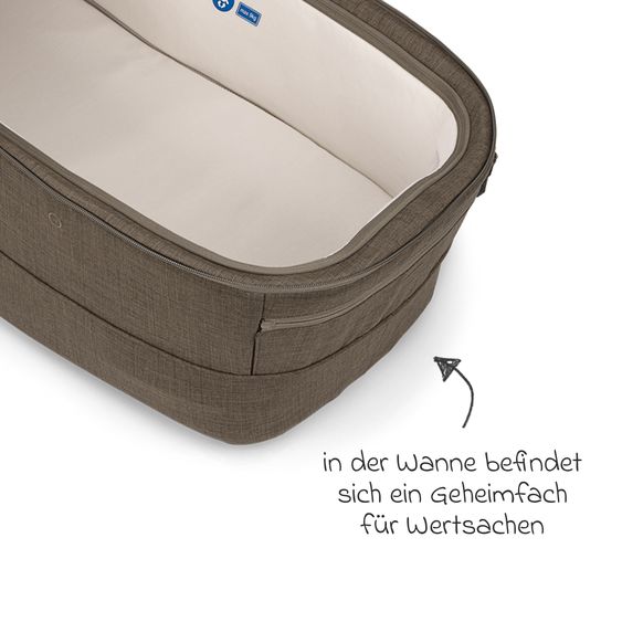 Nuna Babywanne MIXX next ab Geburt bis 9 Monate mit Sichtschutz, Belüftungsfenster inkl. Matratze & Regenschutz - Pistachio